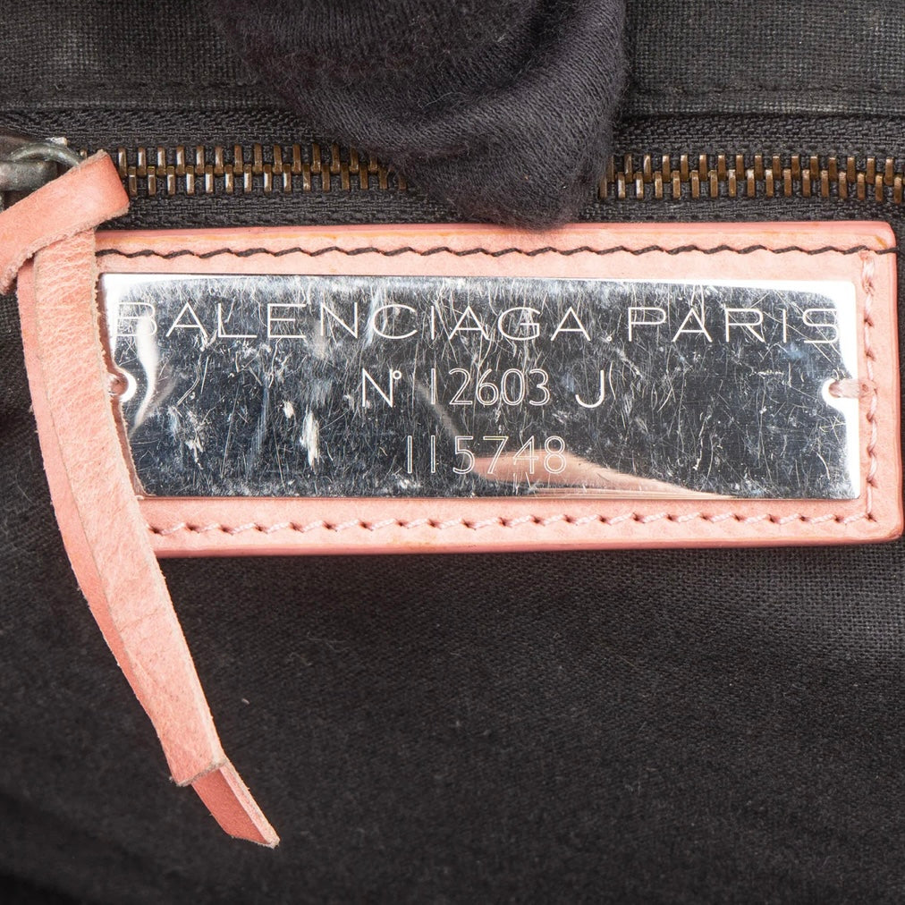 Balenciaga Pink Leather City Handbag