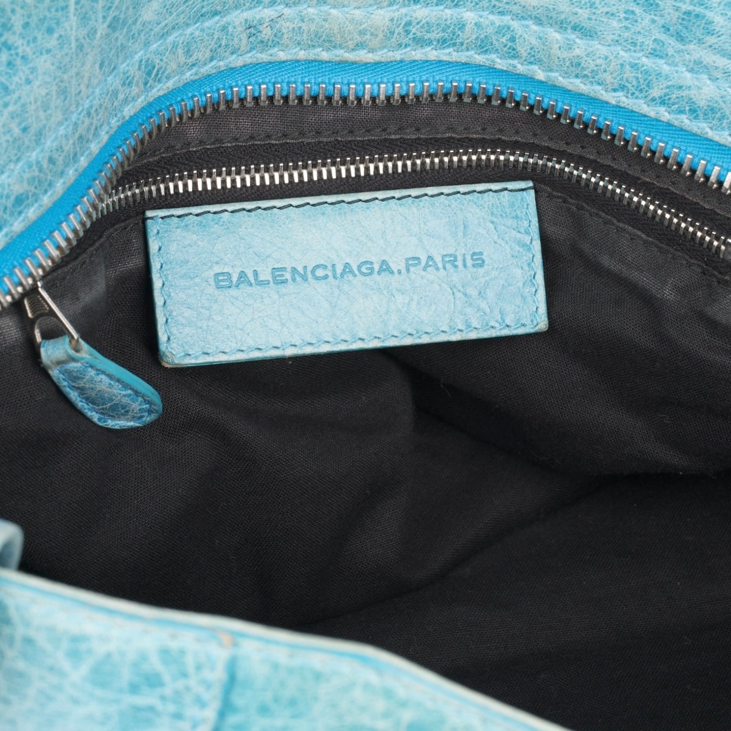 Balenciaga Blue Leather City Handbag