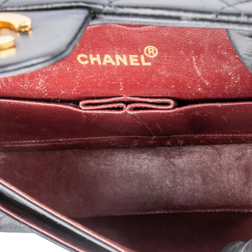 Chanel Quilted Lambskin 24K Gold Medium Double Flap Crossbody Bag
