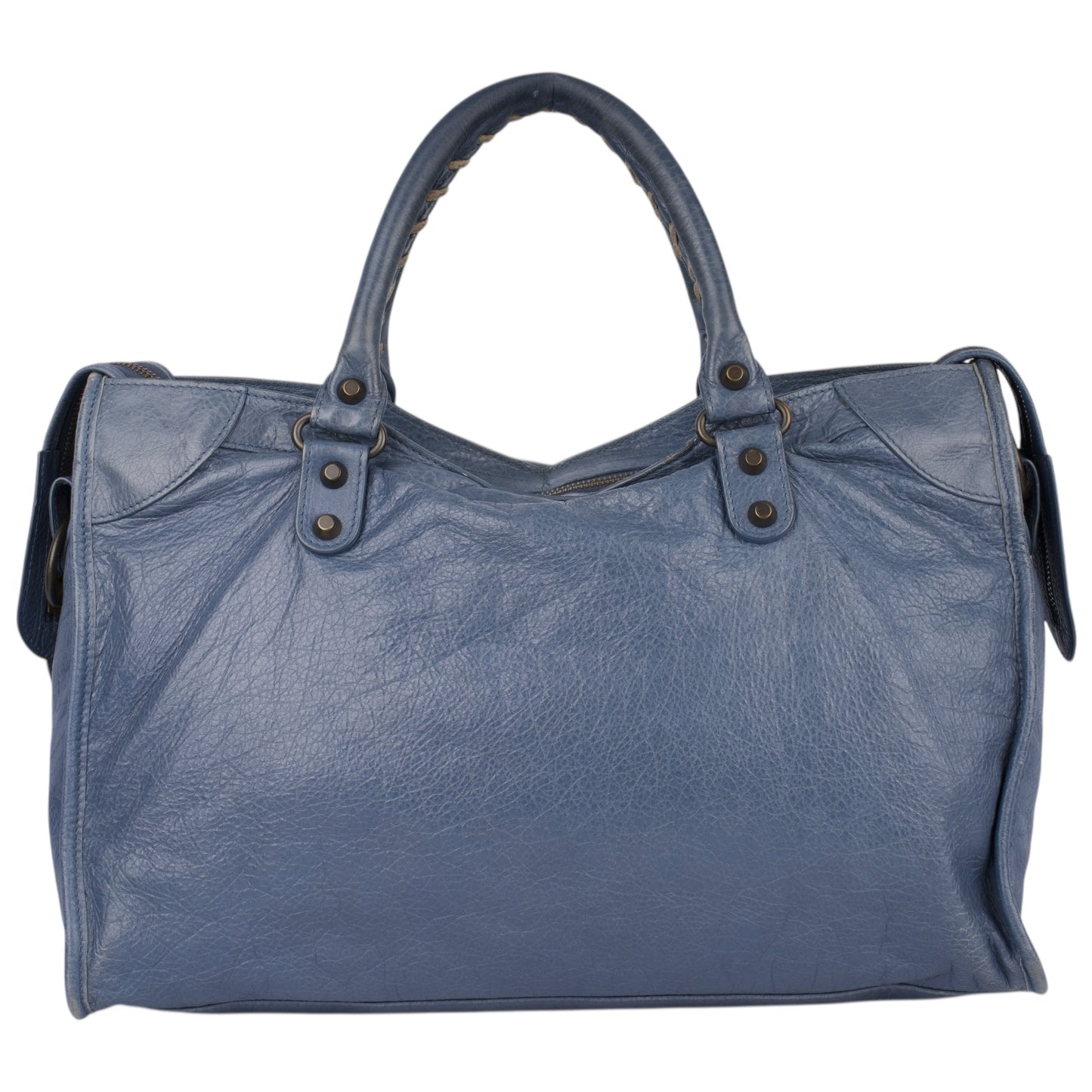 Balenciaga Blue Leather City Handbag