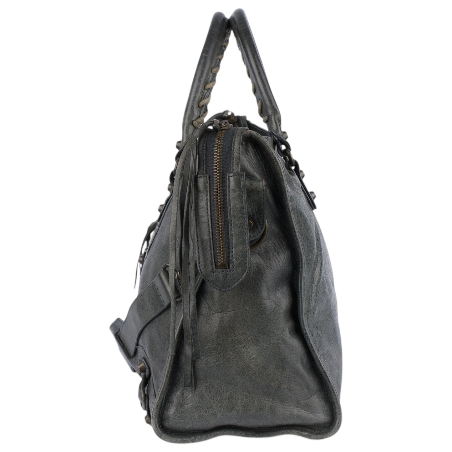 Balenciaga Grey Leather City Handbag