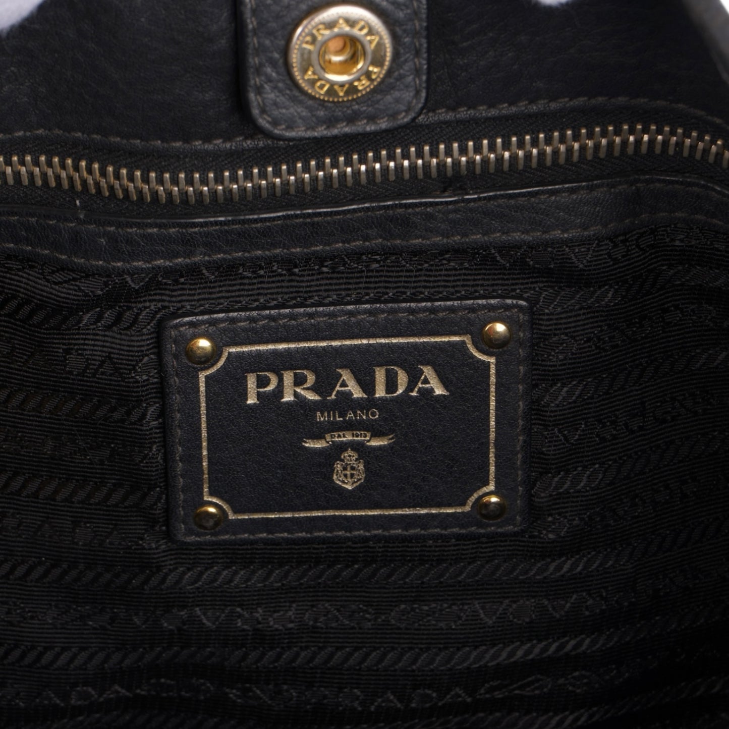 Prada Tessuto Nylon Vitello Daino Shoulder Bag