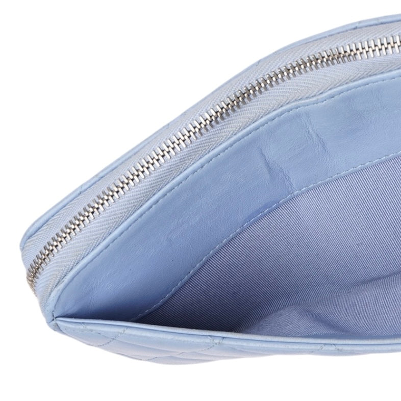 Chanel Matelasse Light Blue Lambskin Wallet
