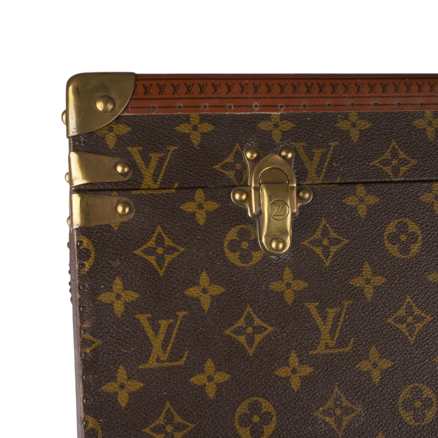 Louis Vuitton Canvas Monogram Bisten 80 Suitcase Trunk