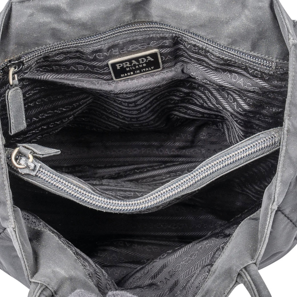 Prada Black Nylon Triangle Handbag