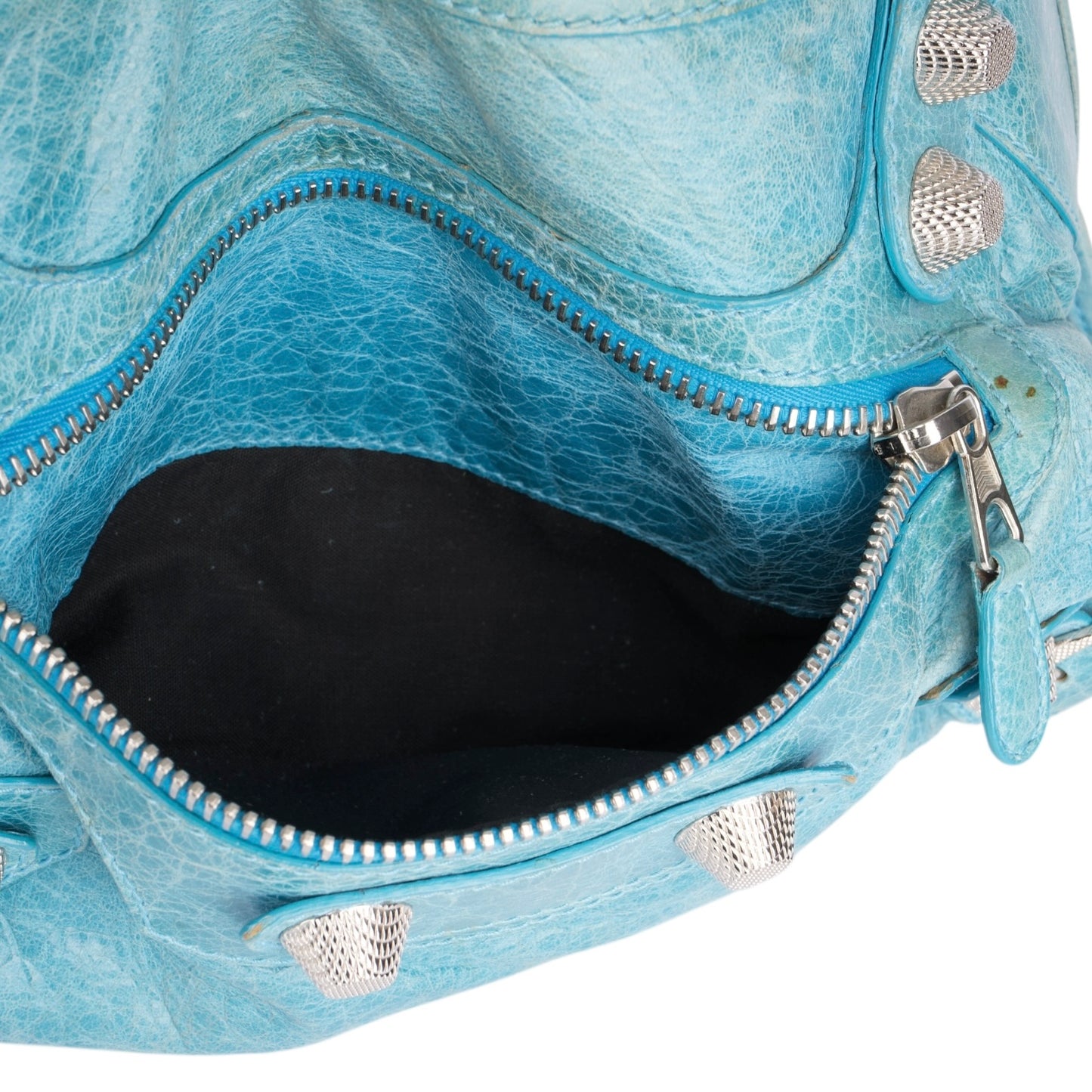 Balenciaga Blue Leather City Handbag