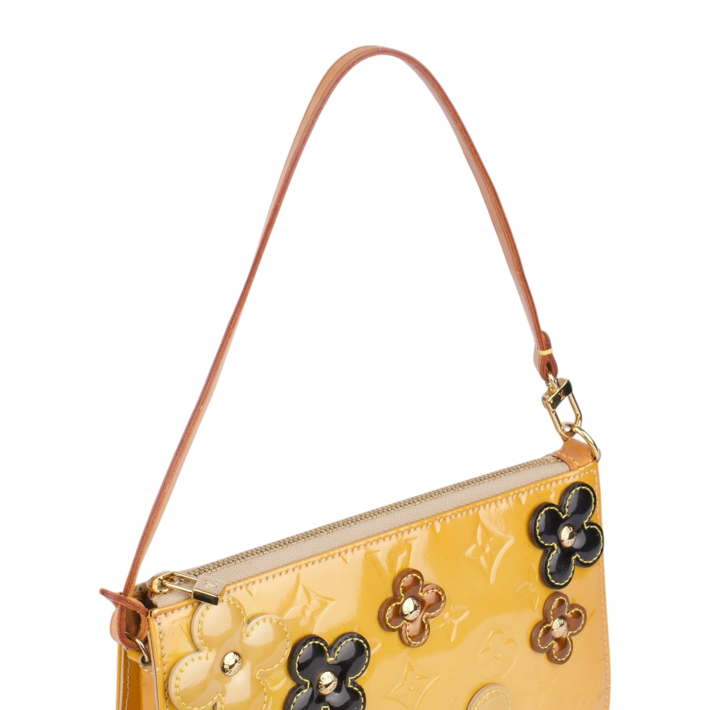 Louis Vuitton Vernis Monogram Flower Pochette Accessoire Shoulder Bag