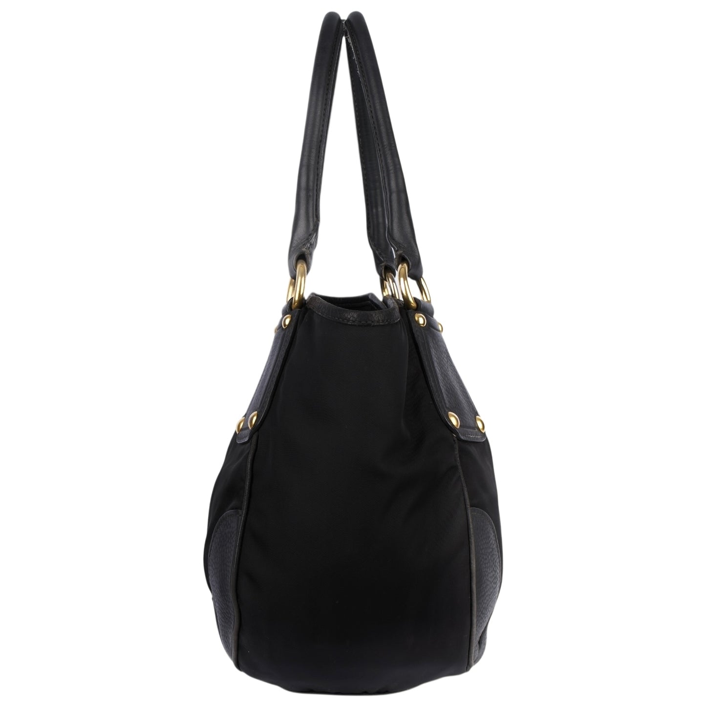Prada Tessuto Nylon Vitello Daino Shoulder Bag