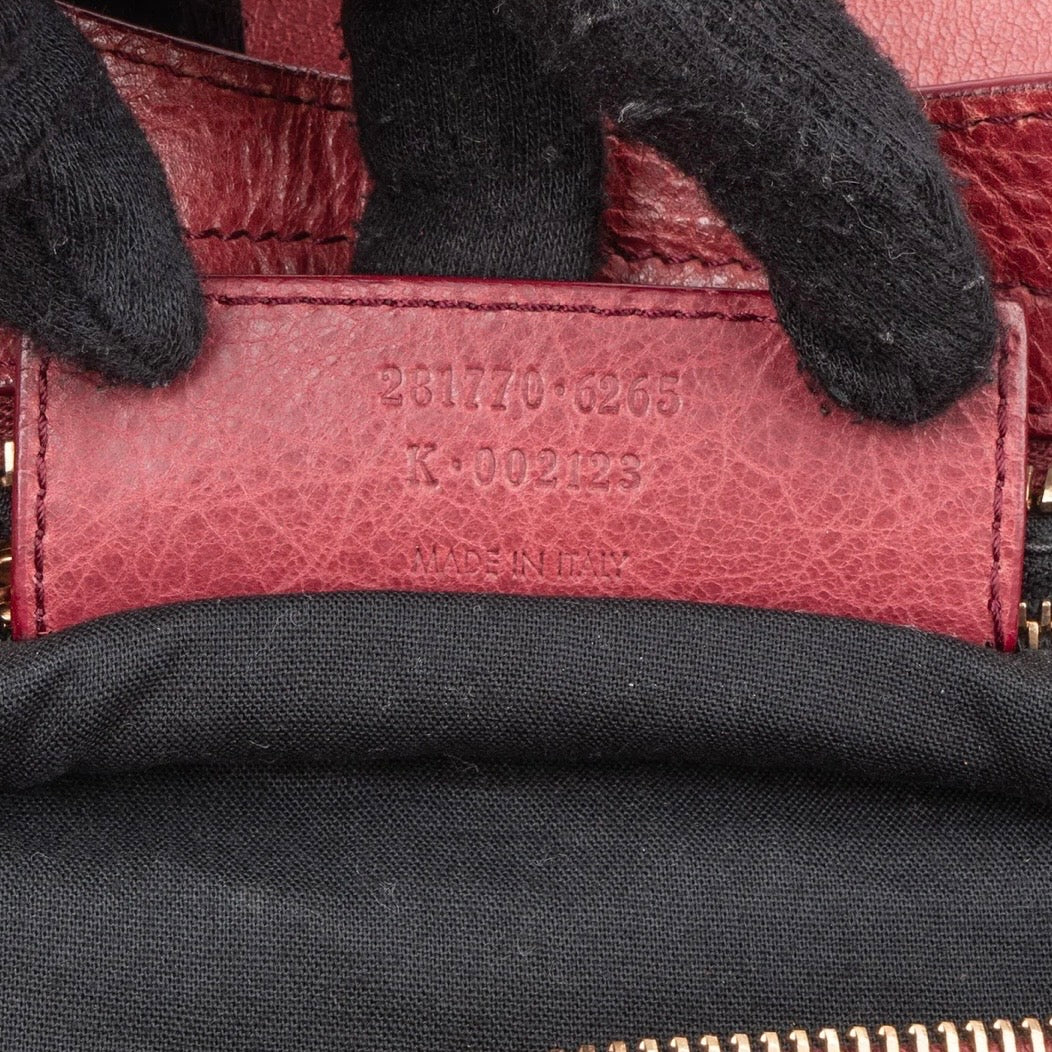 Balenciaga Red Leather Classic City Handbag