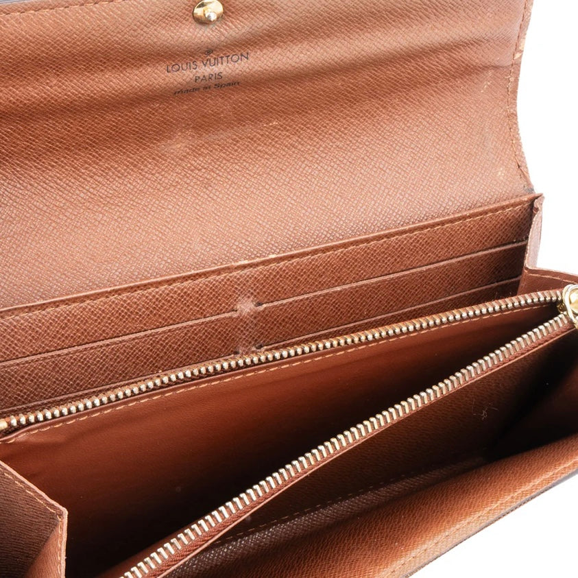 Louis Vuitton Canvas Monogram Sarah Wallet