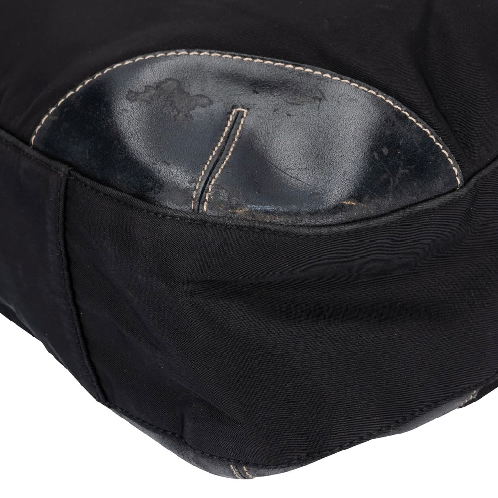 Prada Black Triangle Nylon Shoulder Bag