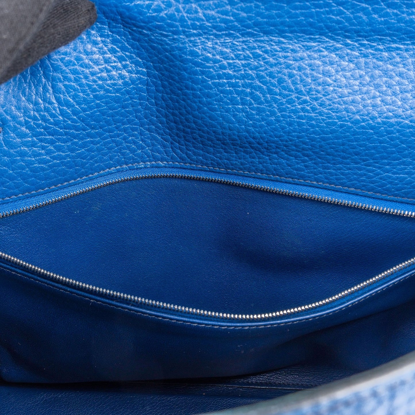 Hermès Bleu Togo Leather Kelly Retourne 35 Handbag