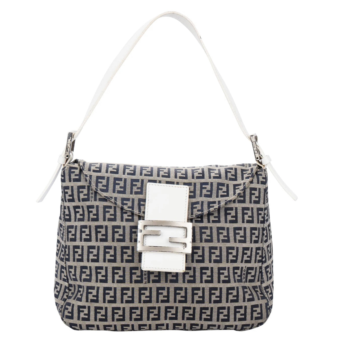 Fendi FF Mongram Baguette Handbag