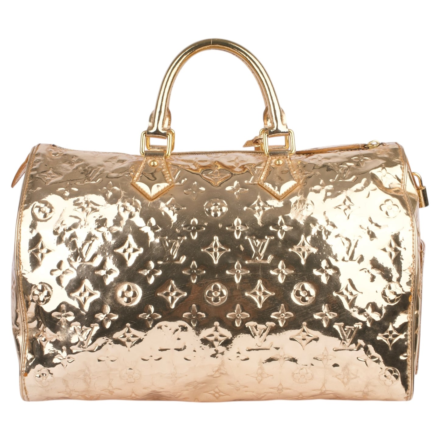 Louis Vuitton Gold Mirror Monogram Edition Speedy 35