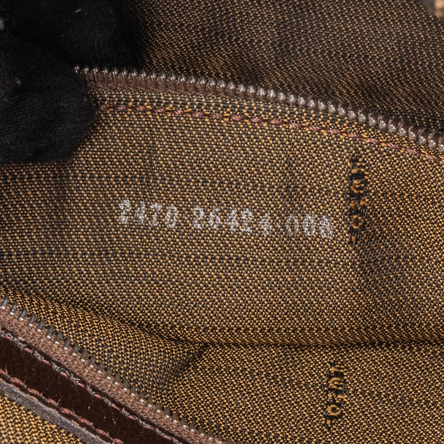 Fendi Monogram Zucca Baguette Shoulder Bag