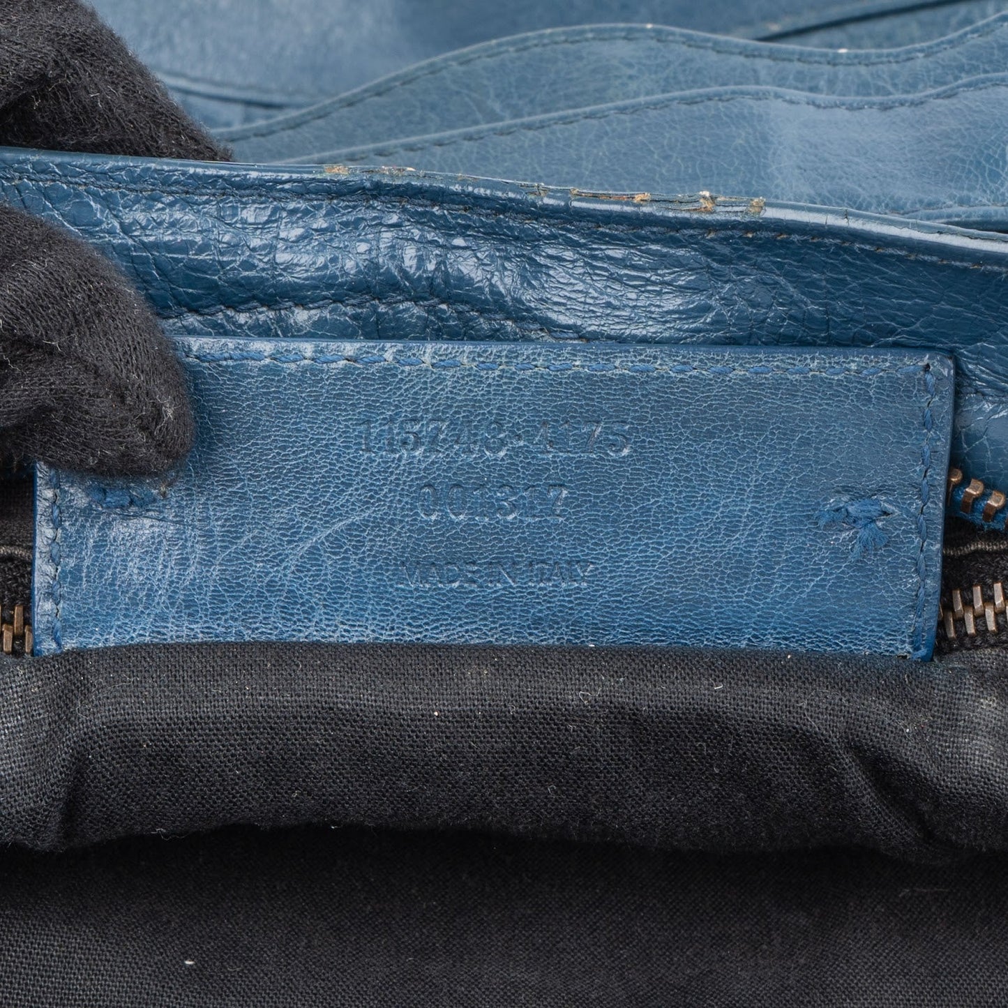 Balenciaga Blue Leather City Handbag