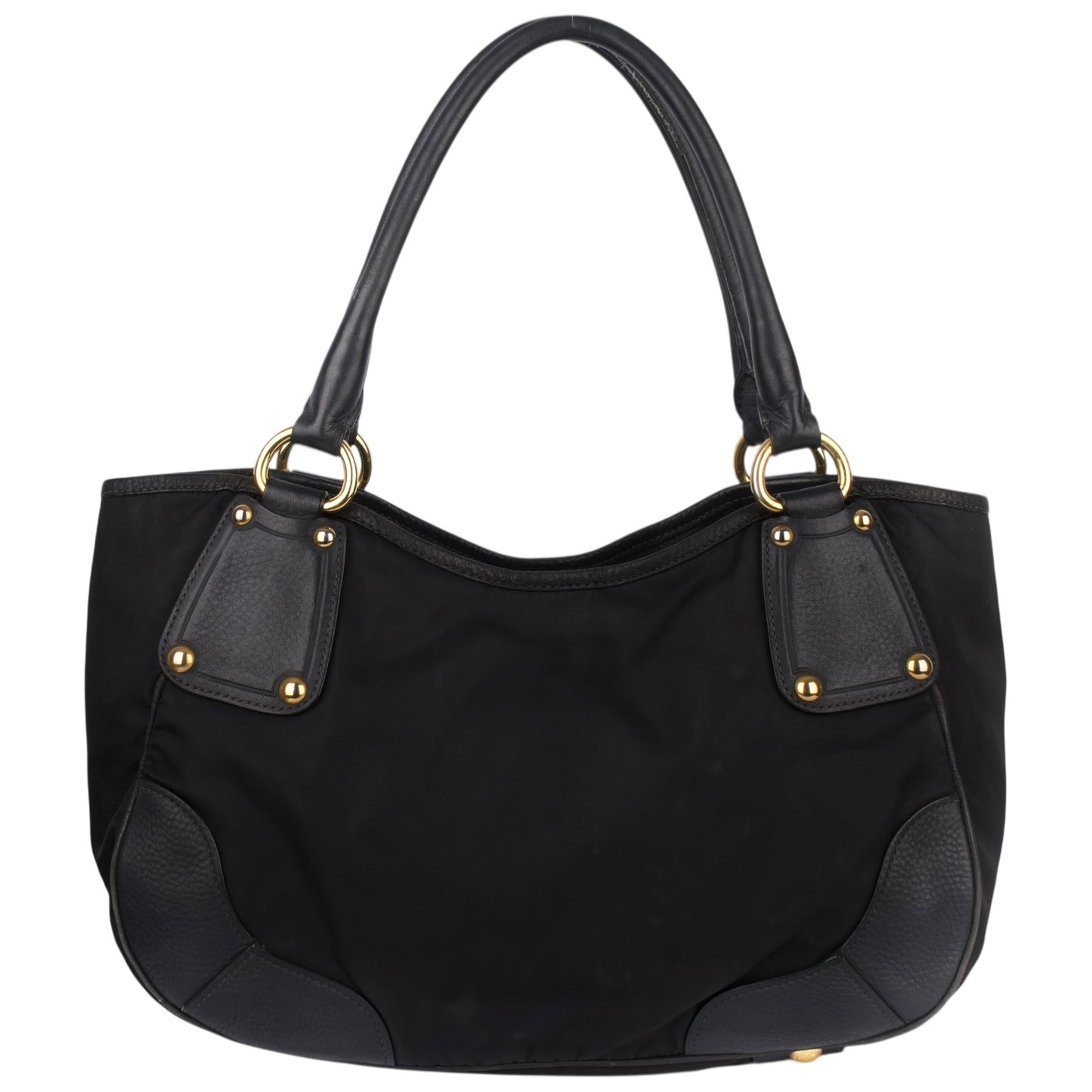 Prada Tessuto Nylon Vitello Daino Shoulder Bag