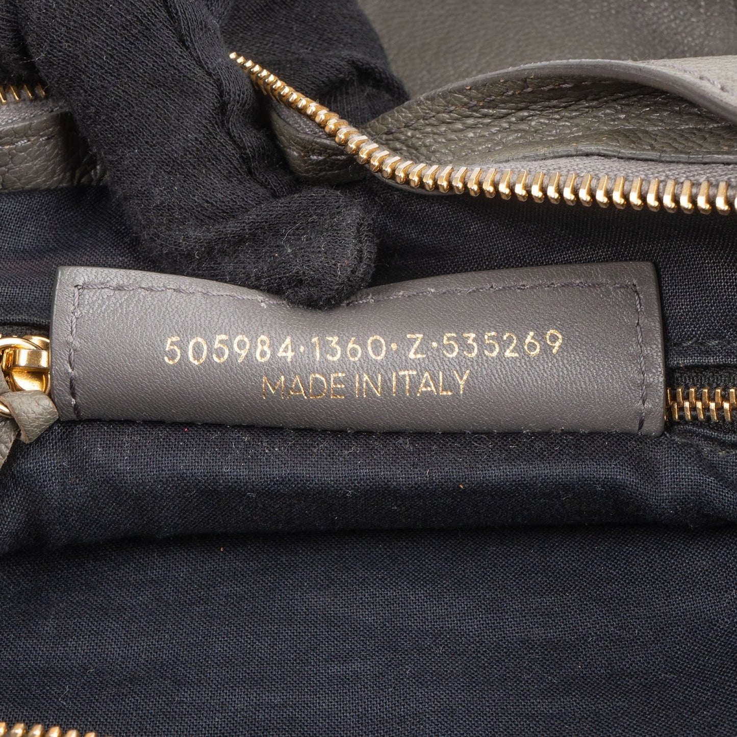 Balenciaga Grey Grained Leather City Handbag