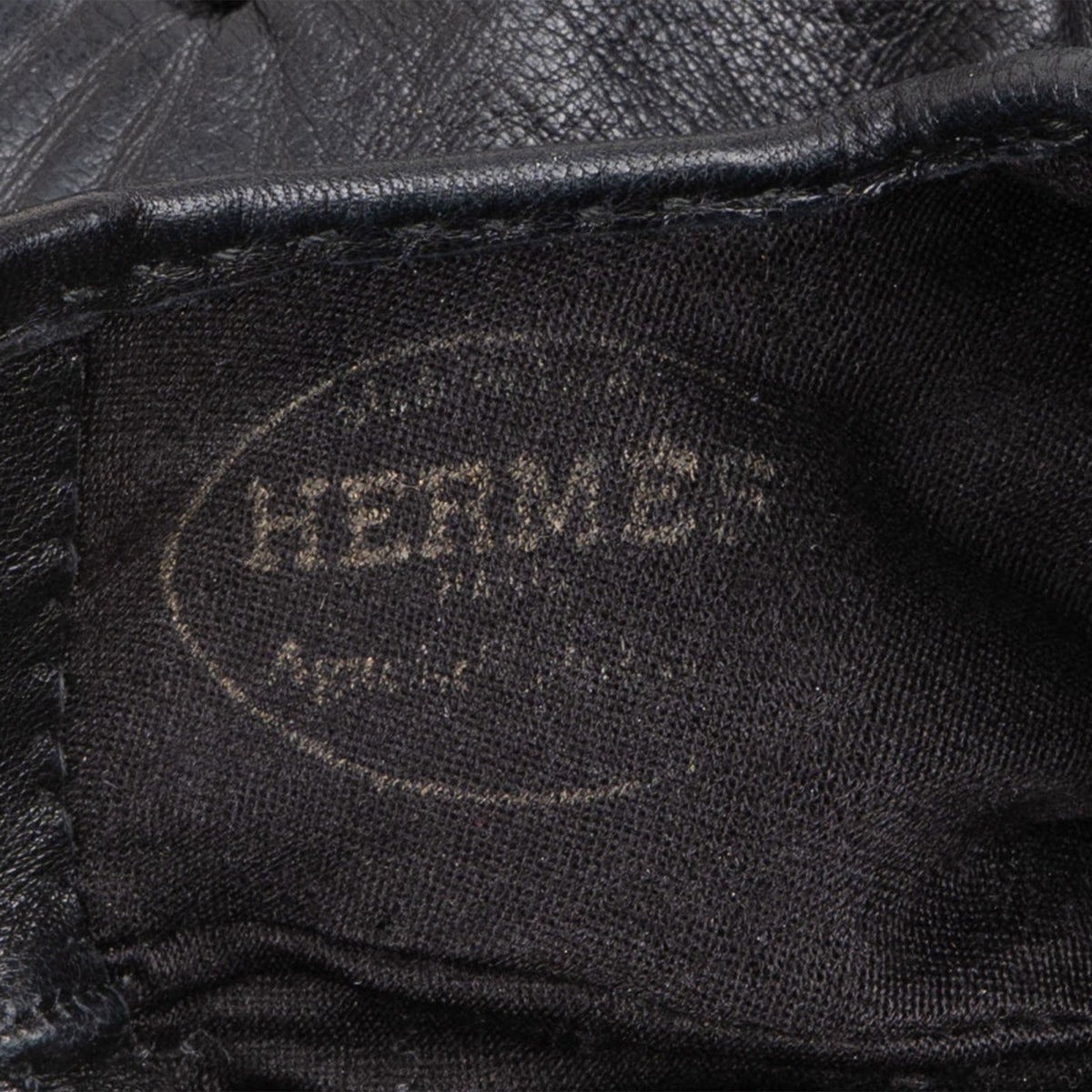 Hermès Black Leather Kelly Women Gloves