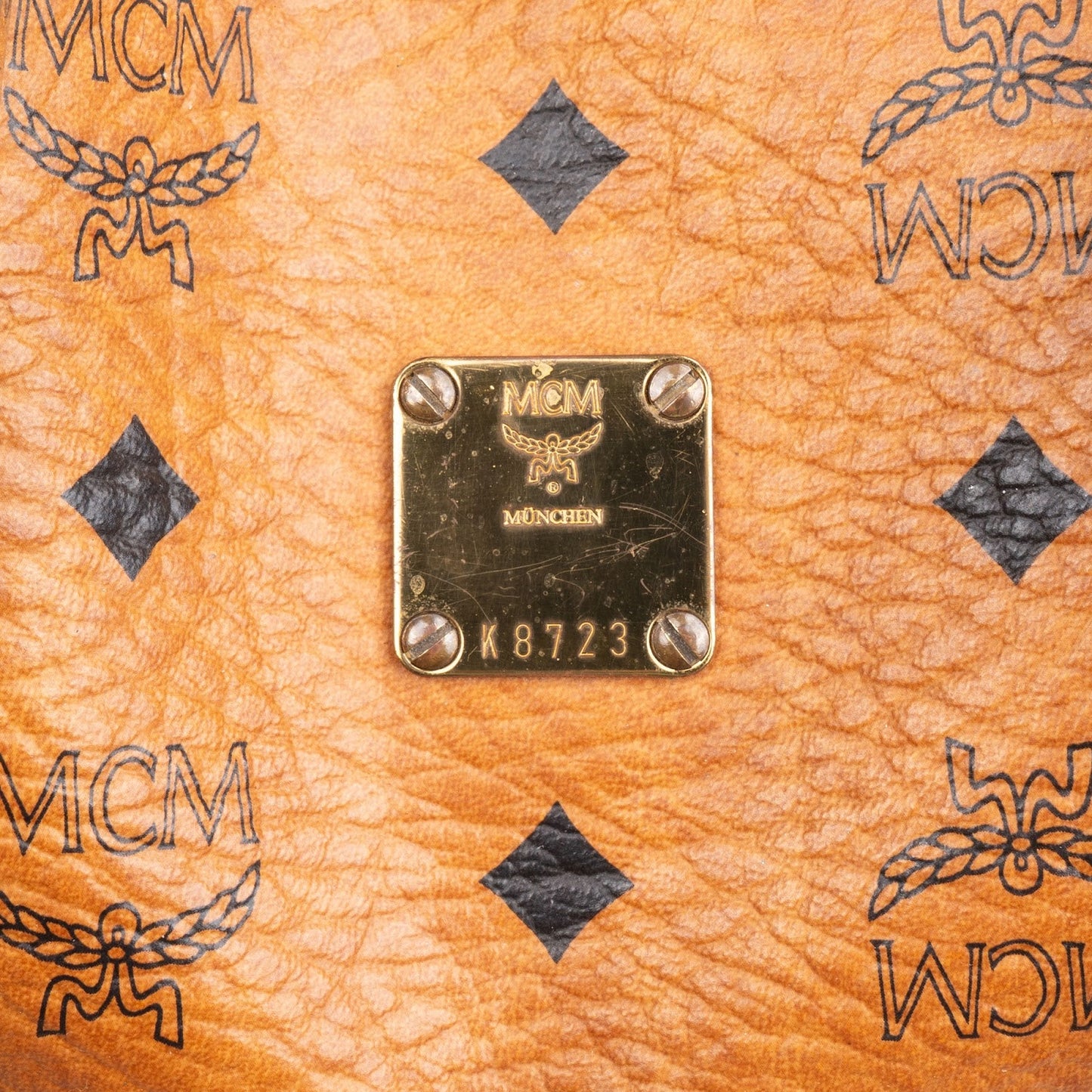 MCM Monogram Visetos Boston Handbag