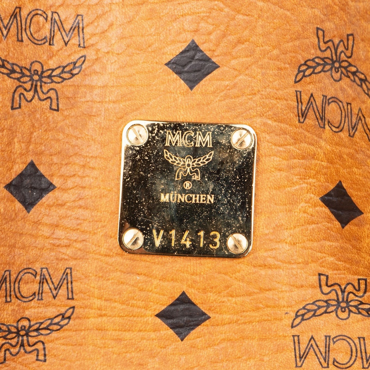 MCM Monogram Visetos Drawstring Bucket Crossbody Bag