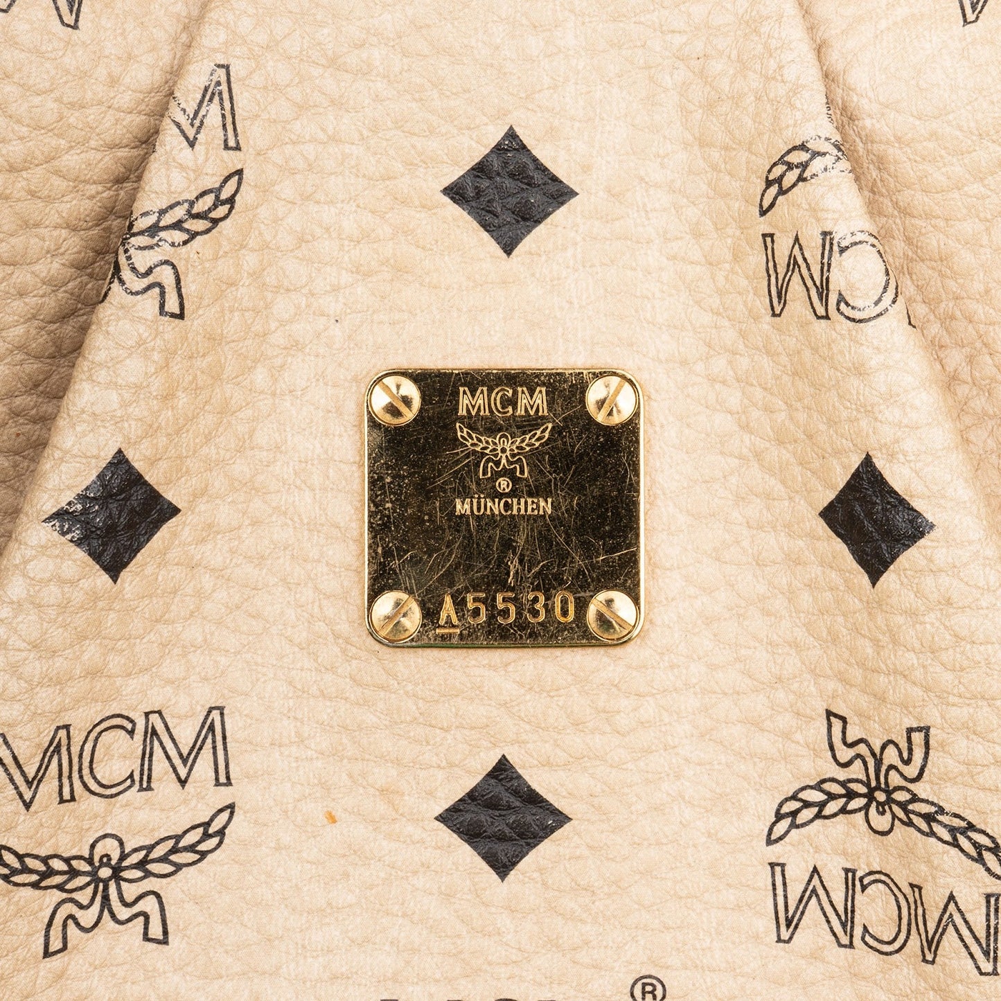 MCM Monogram Visetos Satchel Tote Handbag