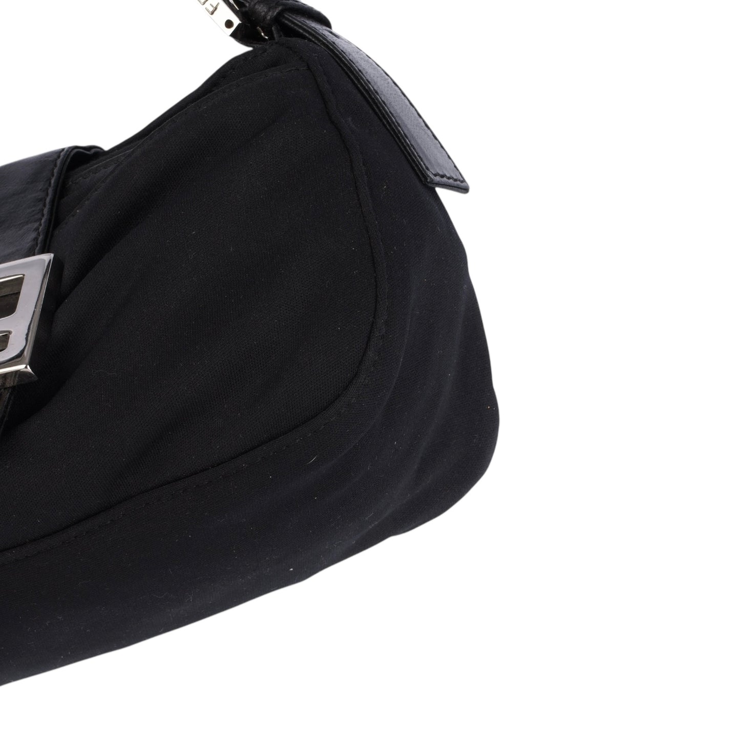 Fendi FF Buckle Nylon Mini Baguette Shoulder Bag