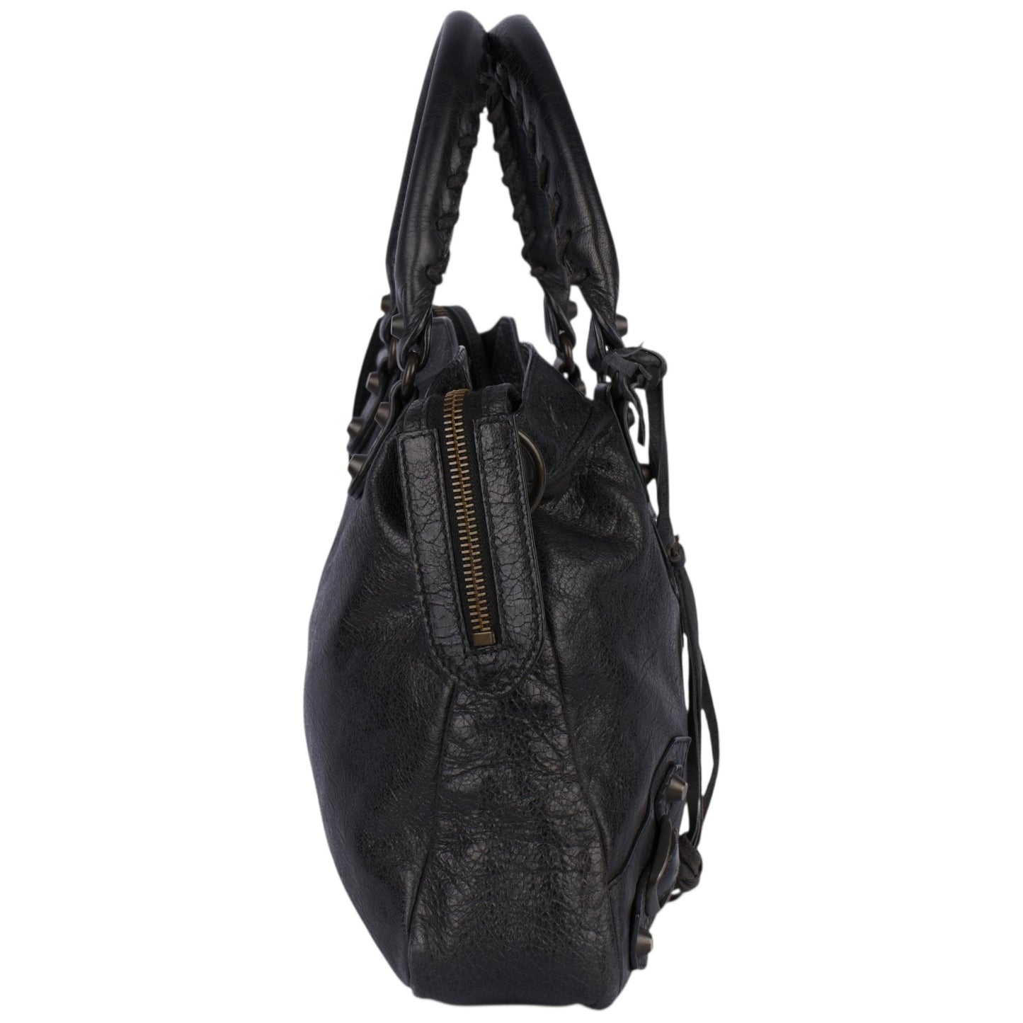 Balenciaga Black Leather City Handbag