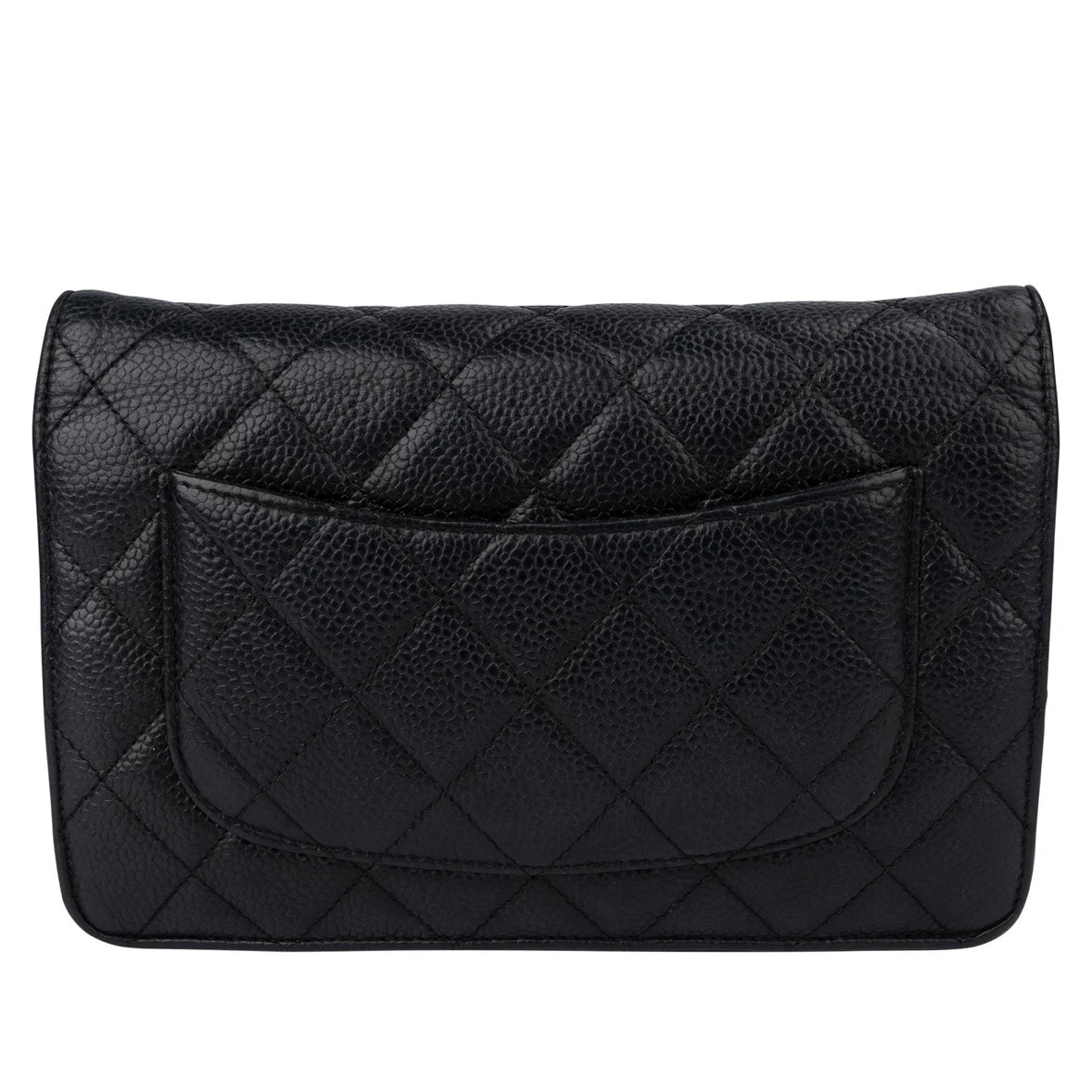 Chanel Quilted Caviar Leather Wallet On Chain Crossbody Bag