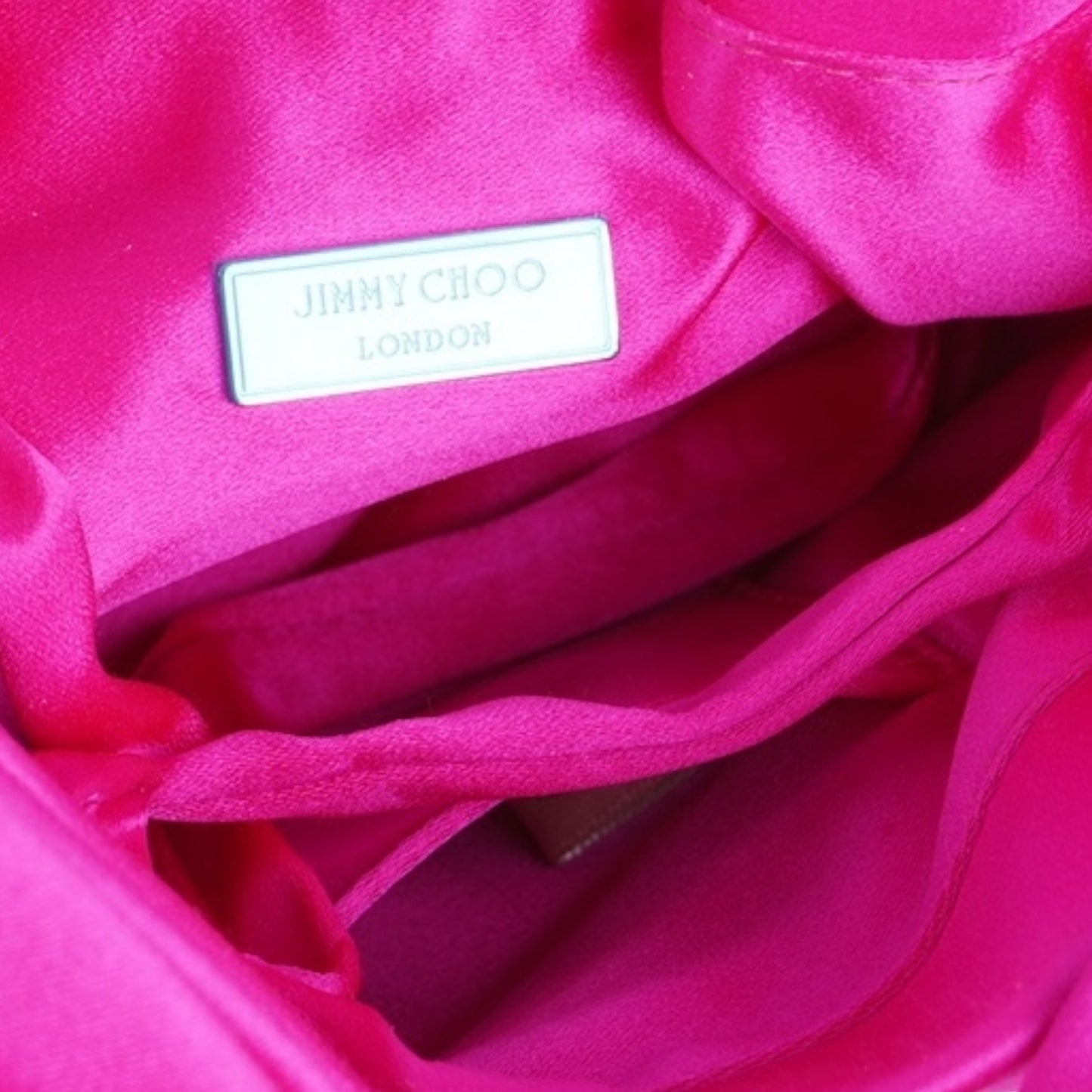 Jimmy Choo Pink Satin Bonny Crossbody Bag