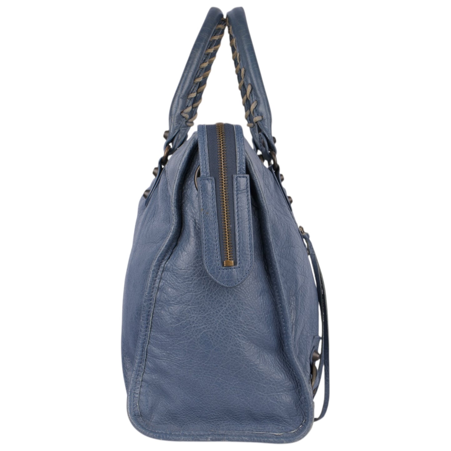 Balenciaga Blue Leather City Handbag