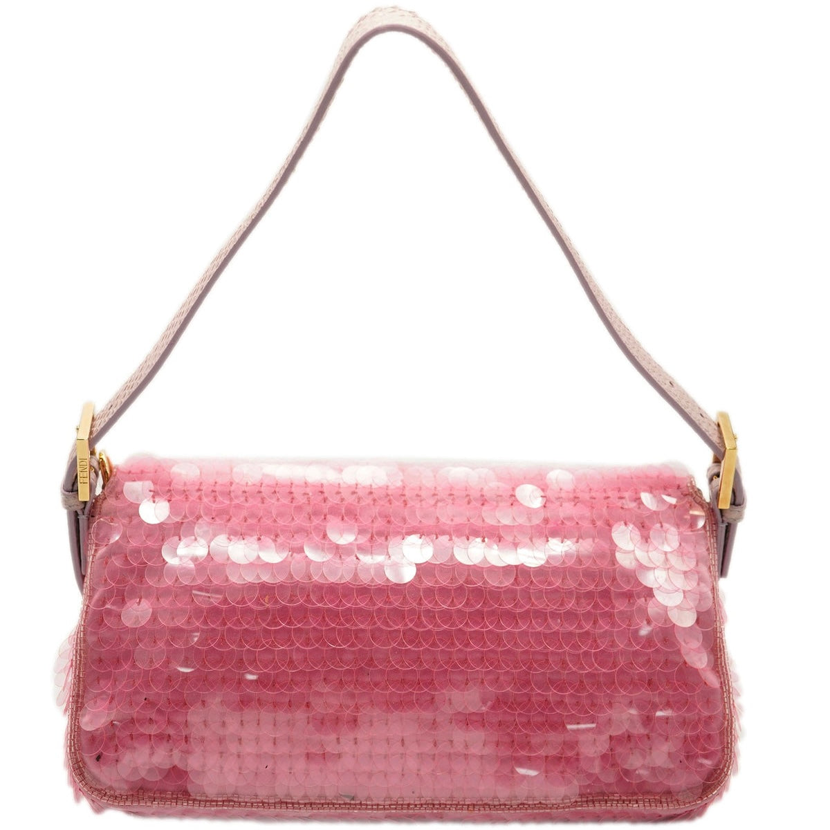 Fendi Pink Sequin Baguette Bag