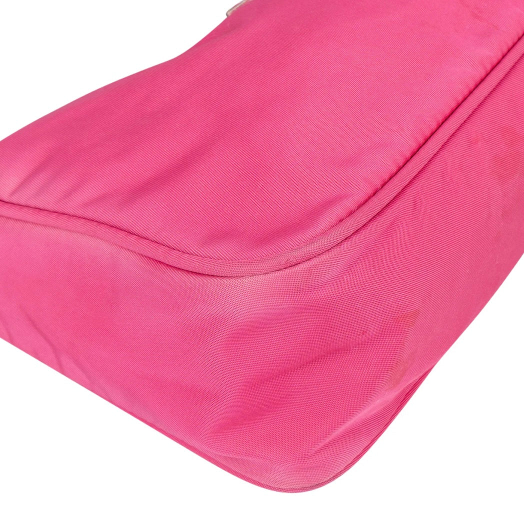 Prada Pink Nylon Triangle Vintage Re-Editon Handbag