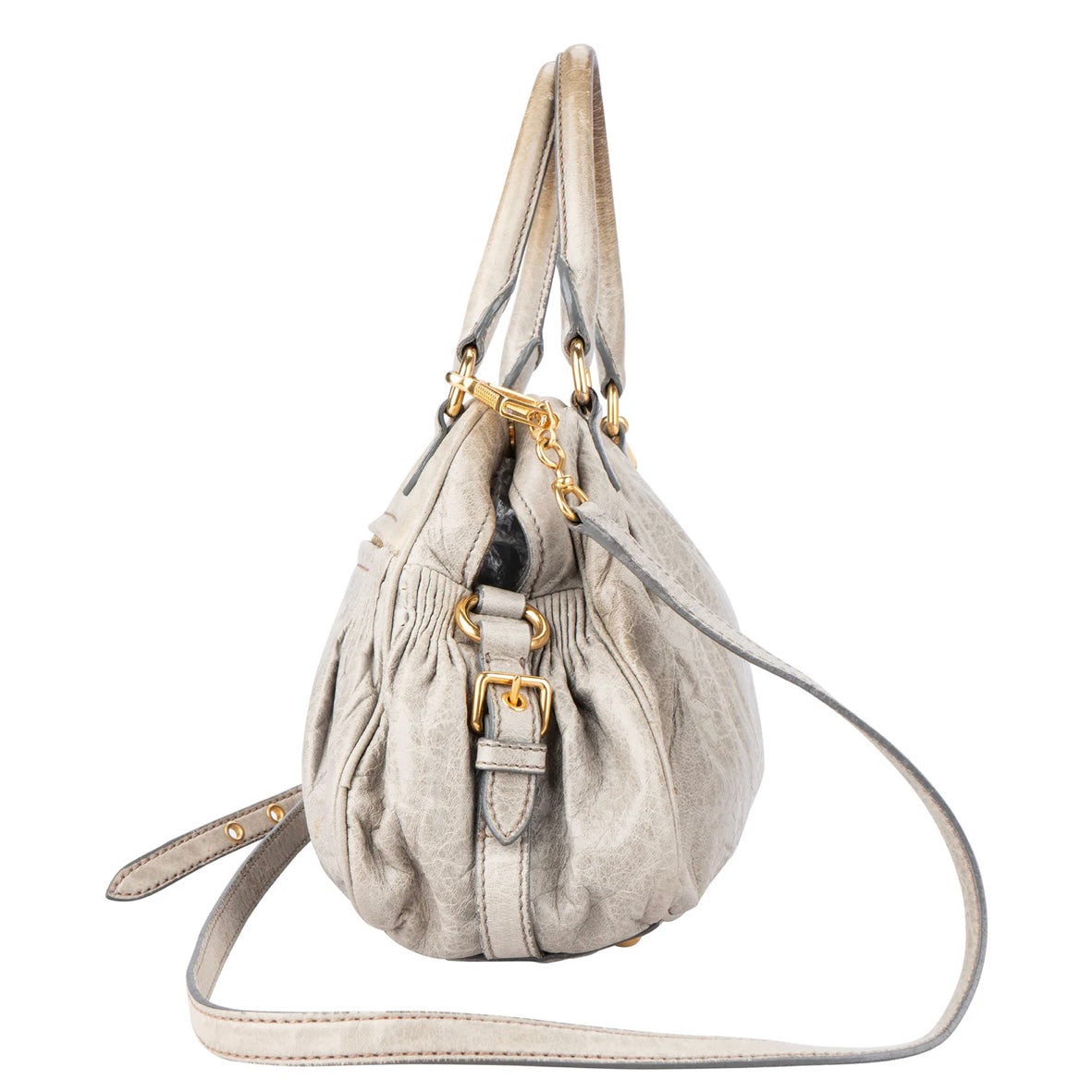 Miu Miu Quilted Leather City Handbag
