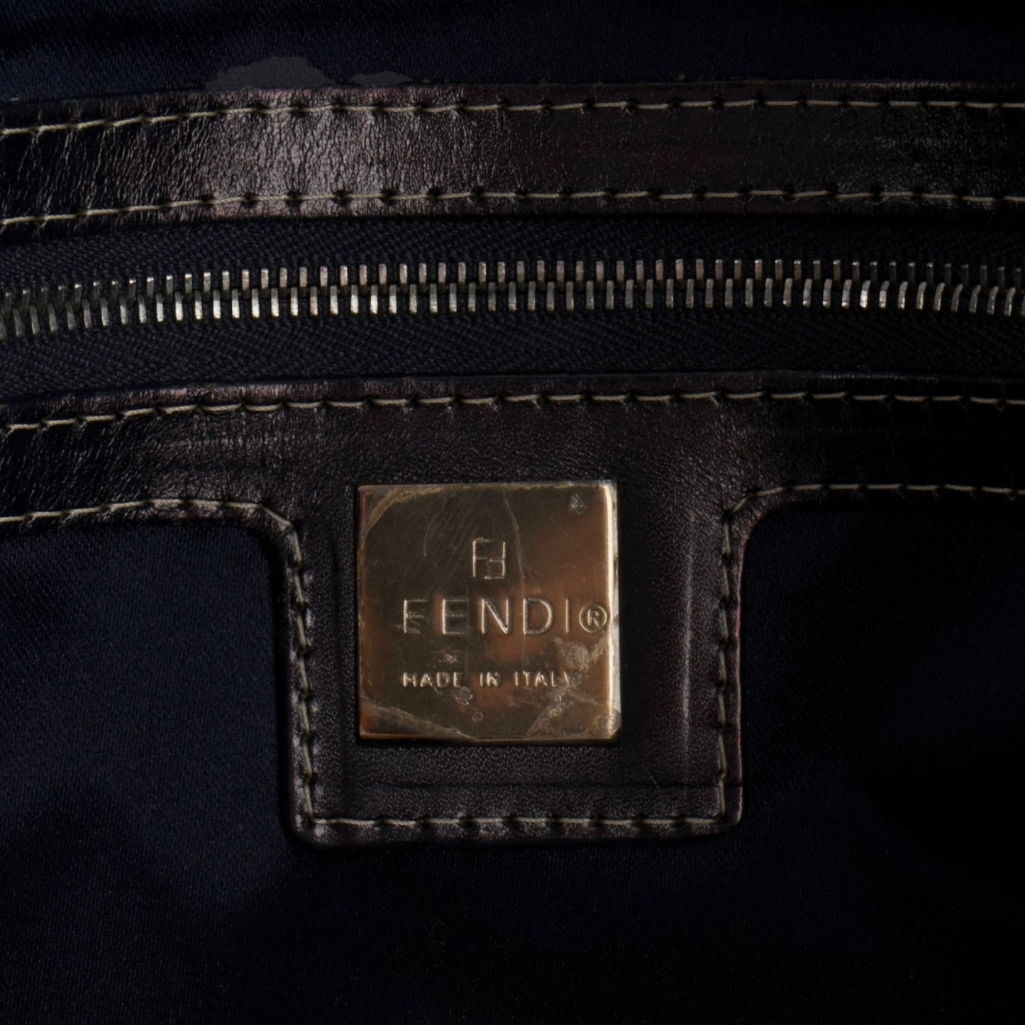 Fendi FF Zucchino Shoulder Bag