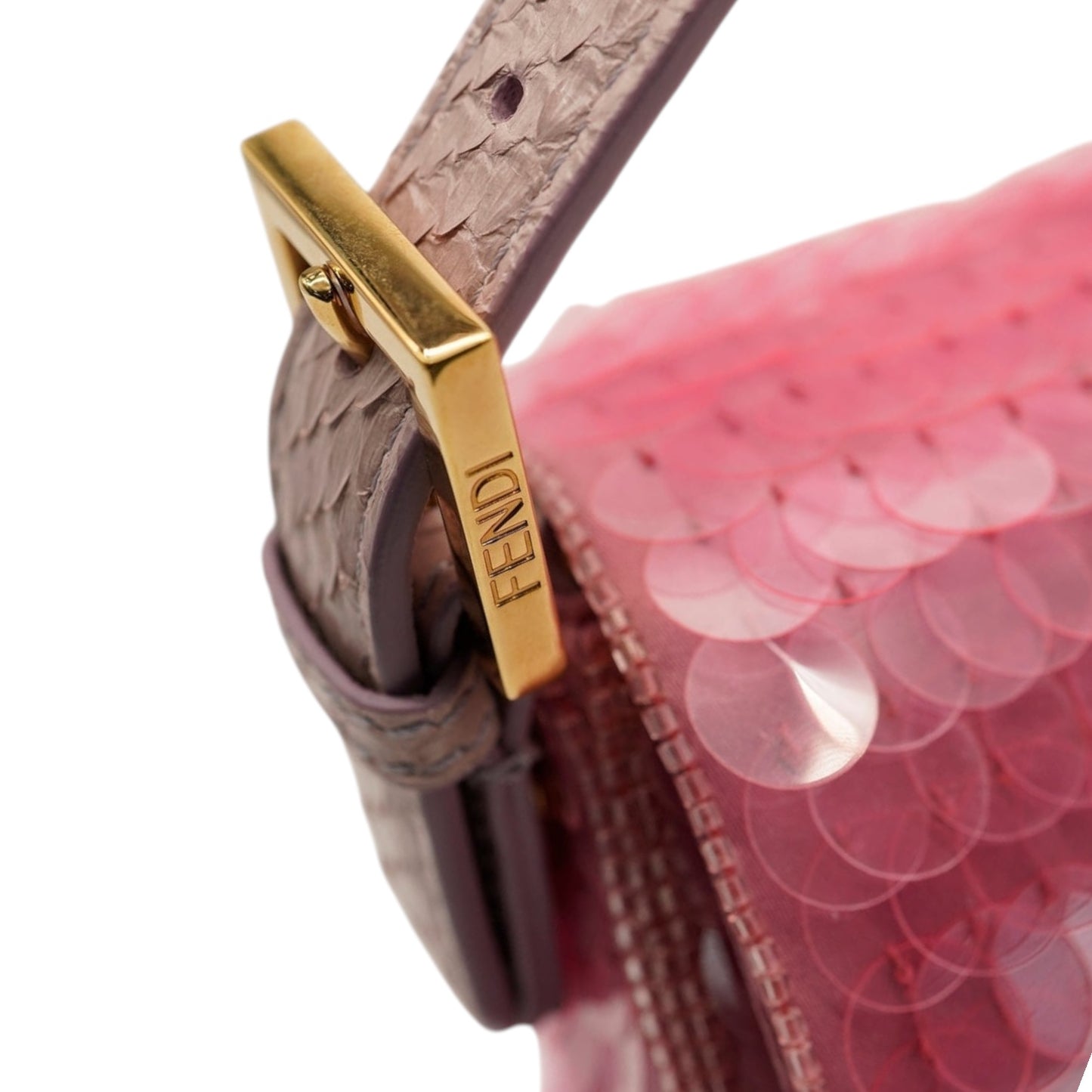 Fendi Pink Sequin Baguette Bag