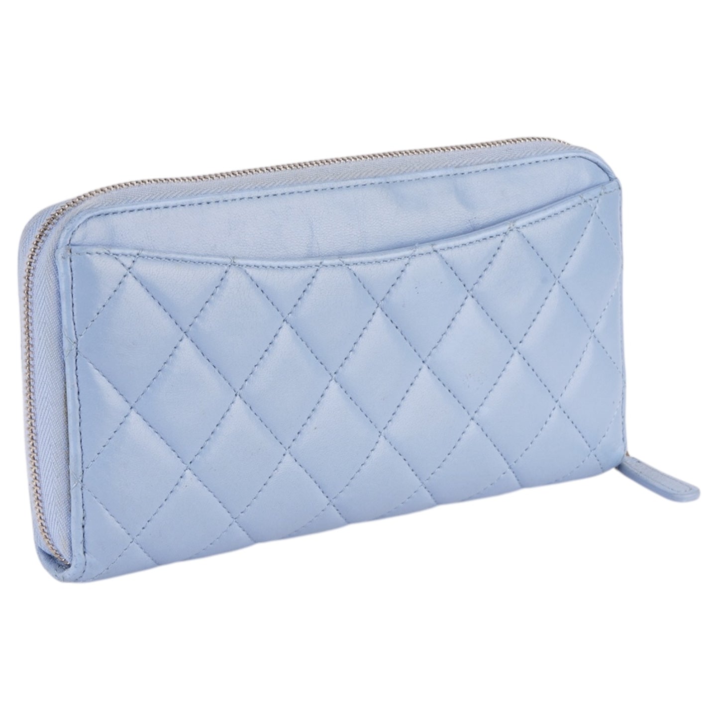 Chanel Matelasse Light Blue Lambskin Wallet