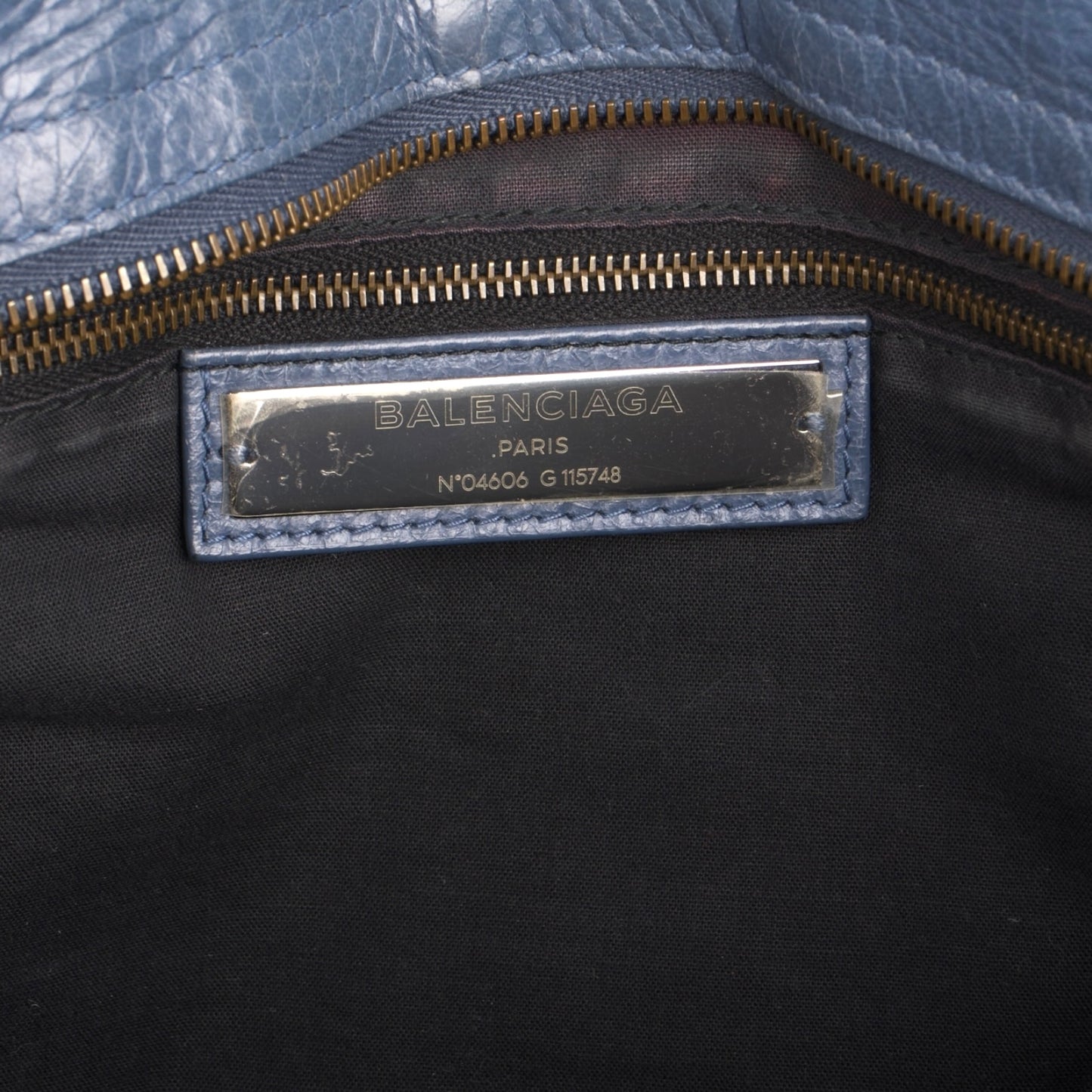 Balenciaga Blue Leather City Handbag