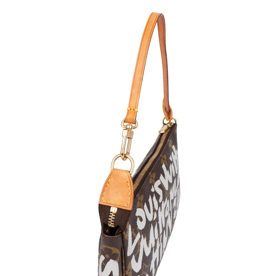 Louis Vuitton Canvas Monogram Graffiti Pochette Handbag