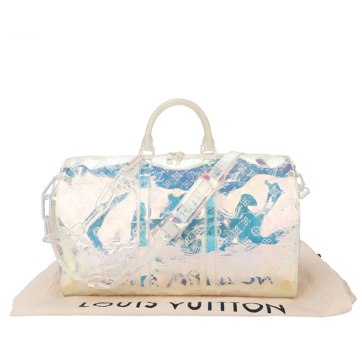 Louis Vuitton Transparent Prism By Virgil Abloh Keepall Bandouliere 50
