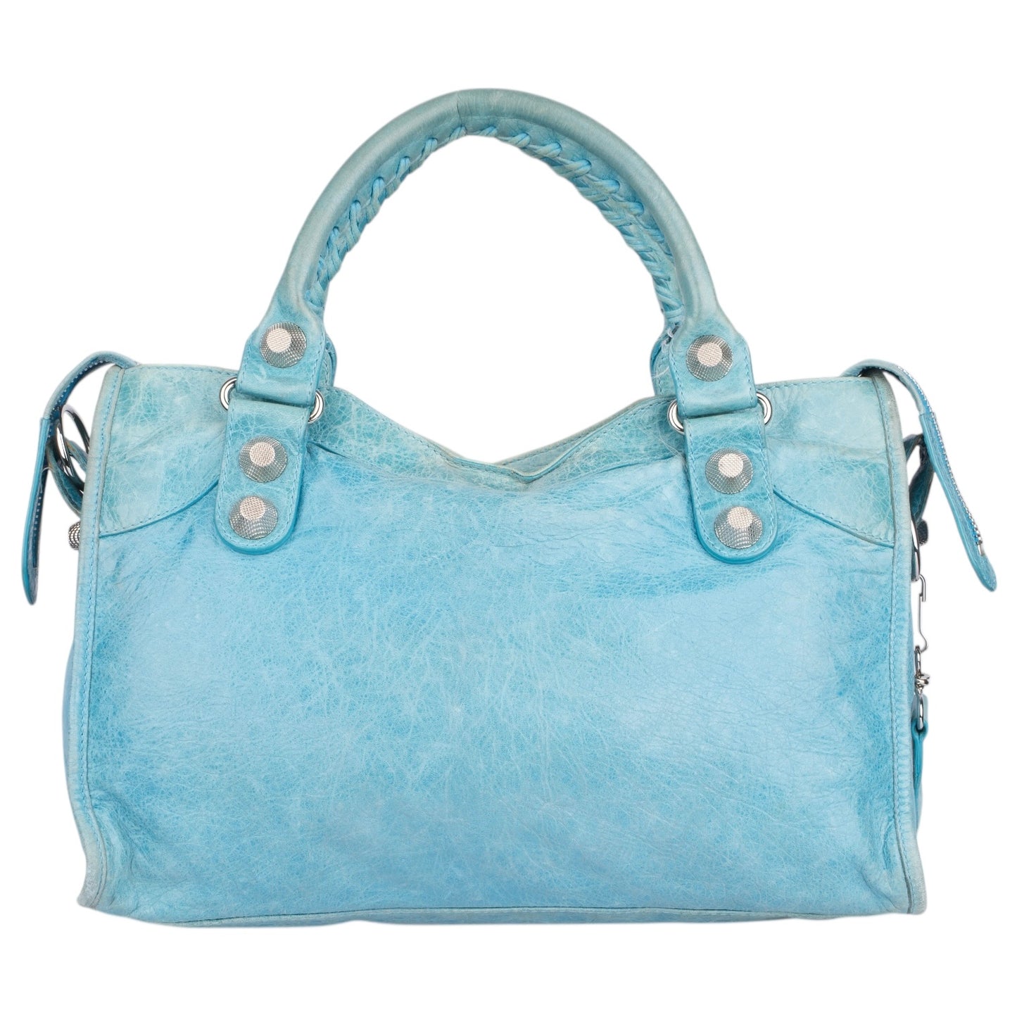 Balenciaga Blue Leather City Handbag