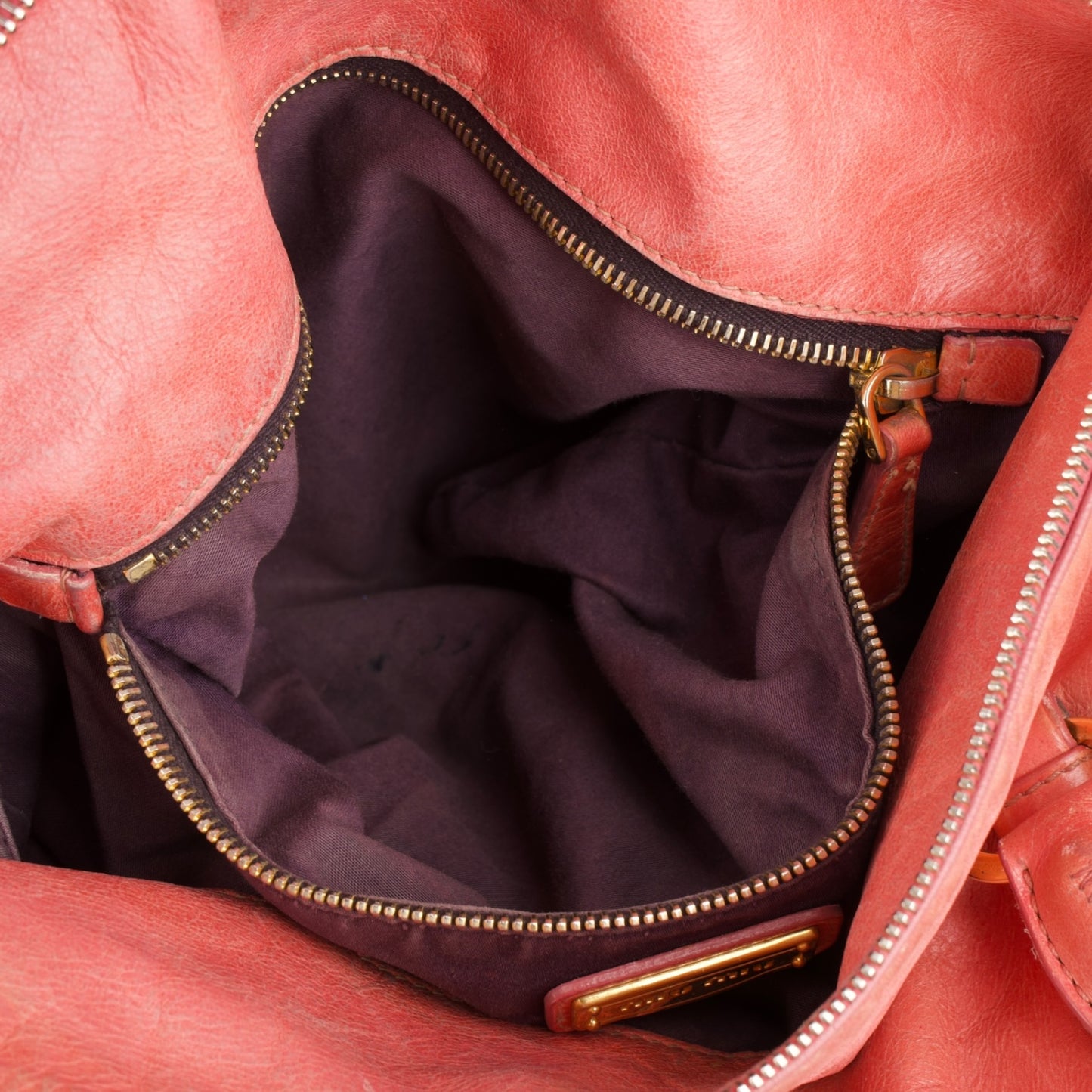 Miu Miu Classic Leather City Handbag