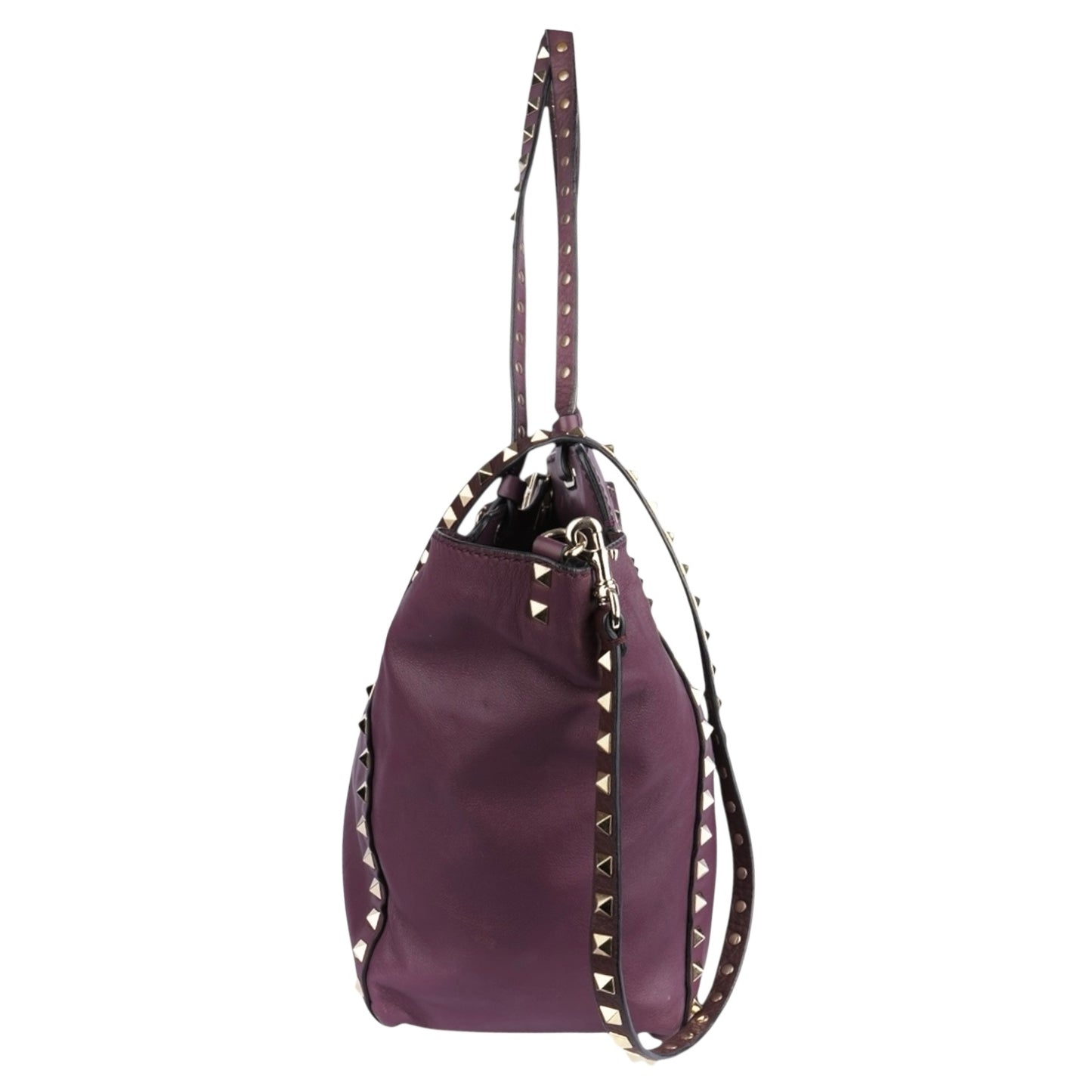 Valentino Garavani Vitello Leather Rockstud Tote Bag