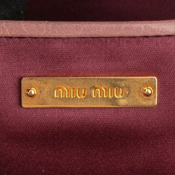 Miu Miu Matelasse Leather City Handbag