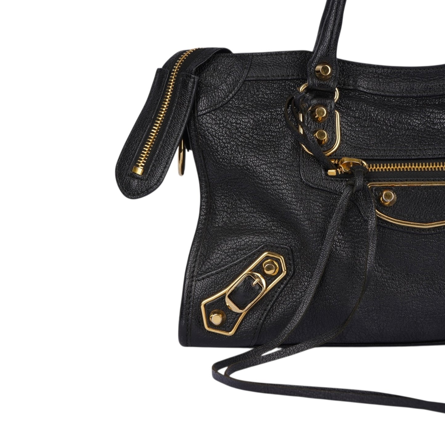 Balenciaga Black Leather New Collection City Handbag