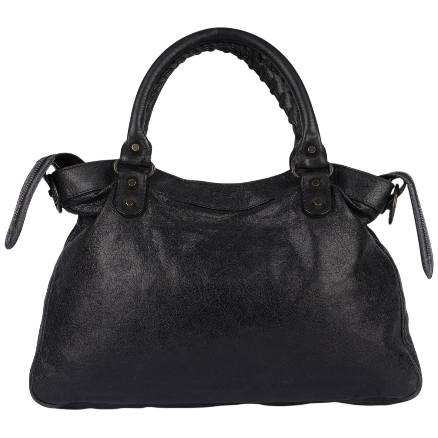 Balenciaga Black Leather City Handbag