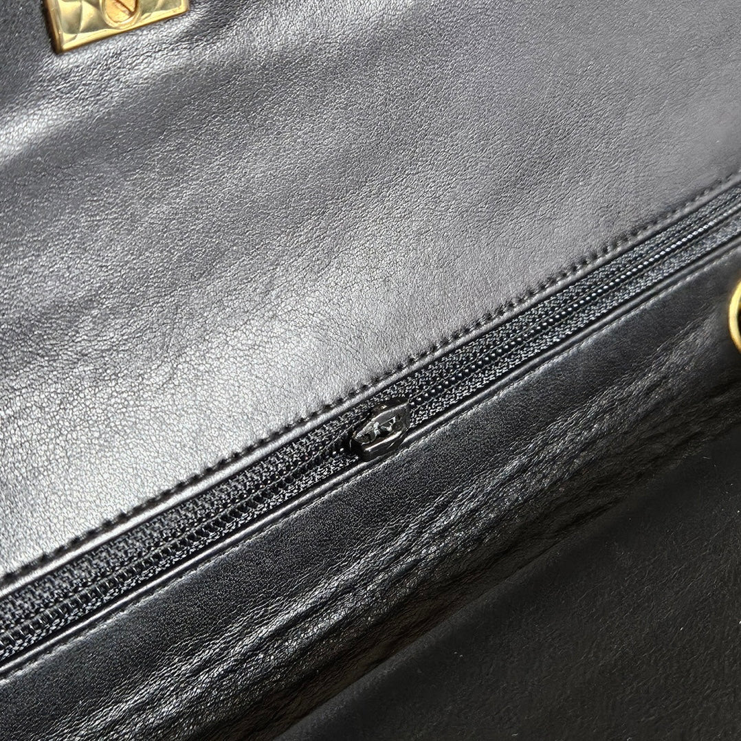 Chanel Quilted Lambskin 24K Gold Medium Double Flap Crossbody Bag
