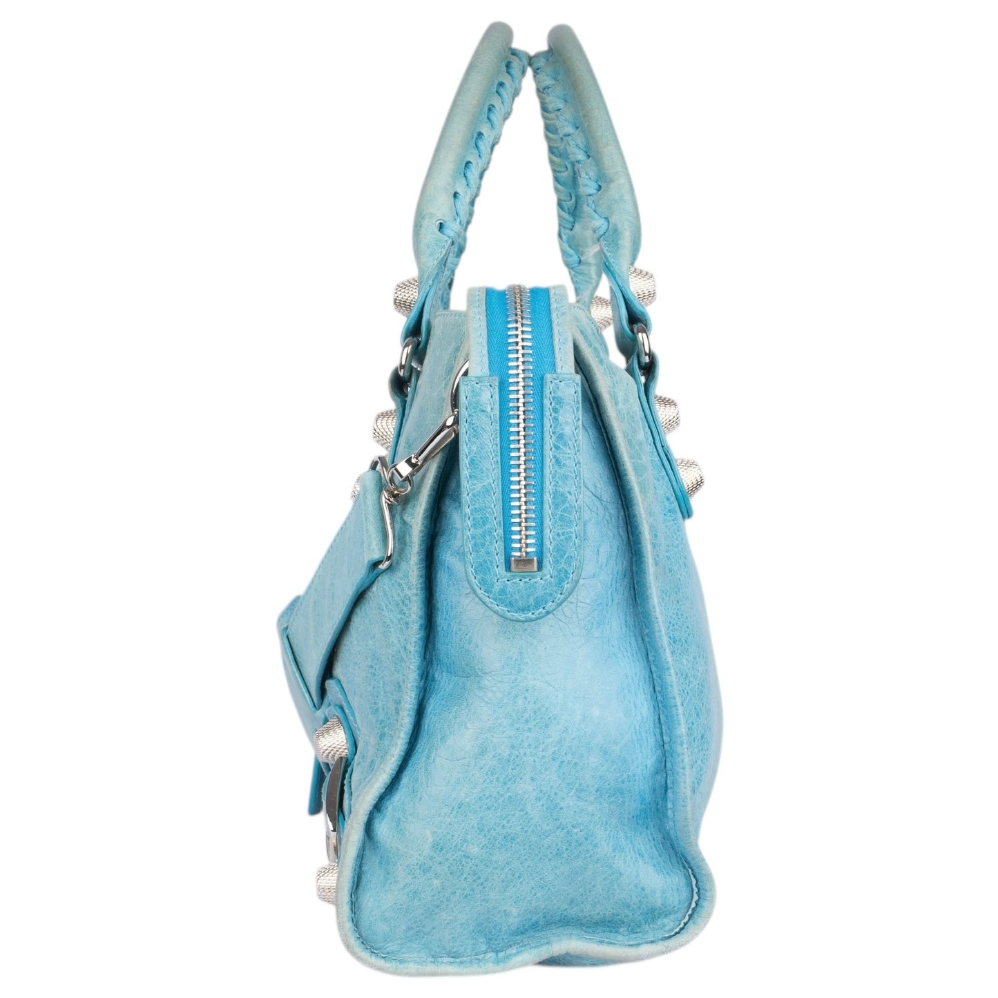 Balenciaga Blue Leather City Handbag