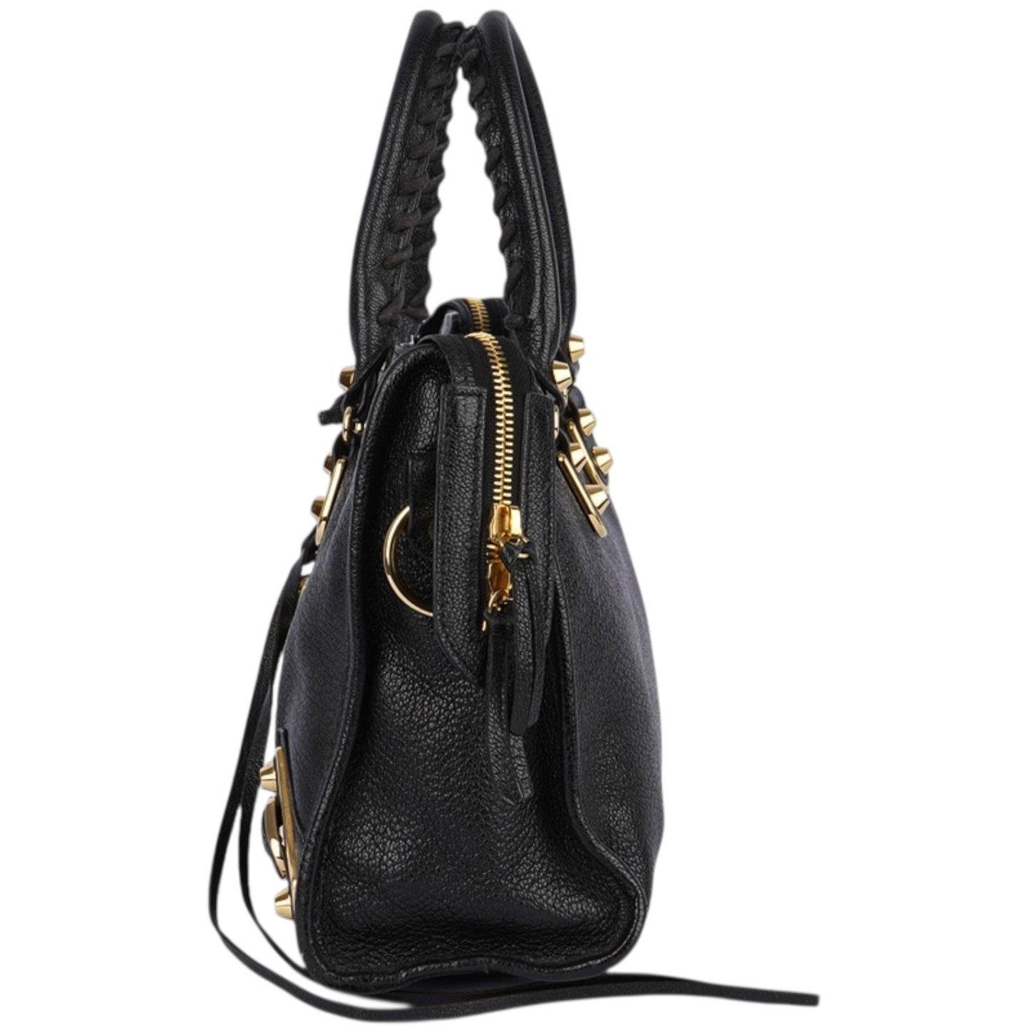 Balenciaga Black Leather New Collection City Handbag