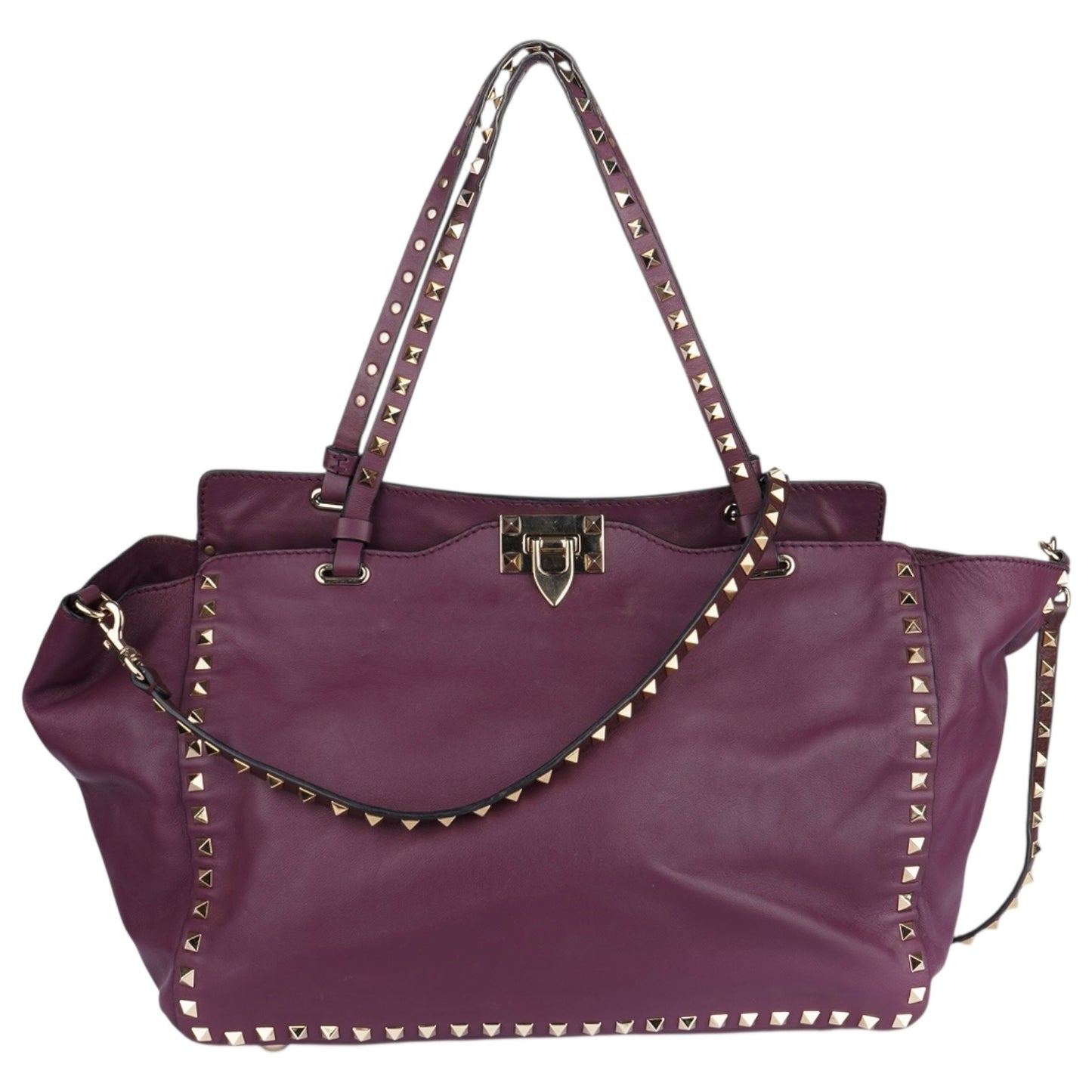 Valentino Garavani Vitello Leather Rockstud Tote Bag